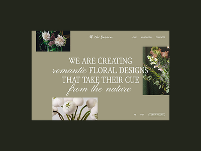 Floral Studio 🌸 Web Concept aesthetic animation flower gallery horizontal scroll horizontall landing layout motion graphics one page transitions ui uiux web