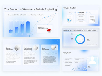 Biotech startup, pitch deck data dna finance genom medicine pitch deck presentation