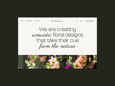 Floral studio 🌸 Web Concept aesthetic animation branding design flowers interaction landing layout ui uiux web