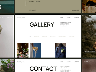 Floral studio 🌸 Web Concept aesthetic animation branding design floral flowers gallery interaction layout transition typography ui uiux web