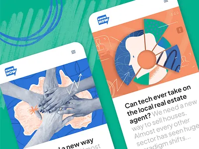 Blog Illustrations collage colorful concept design illustration photo ui vector