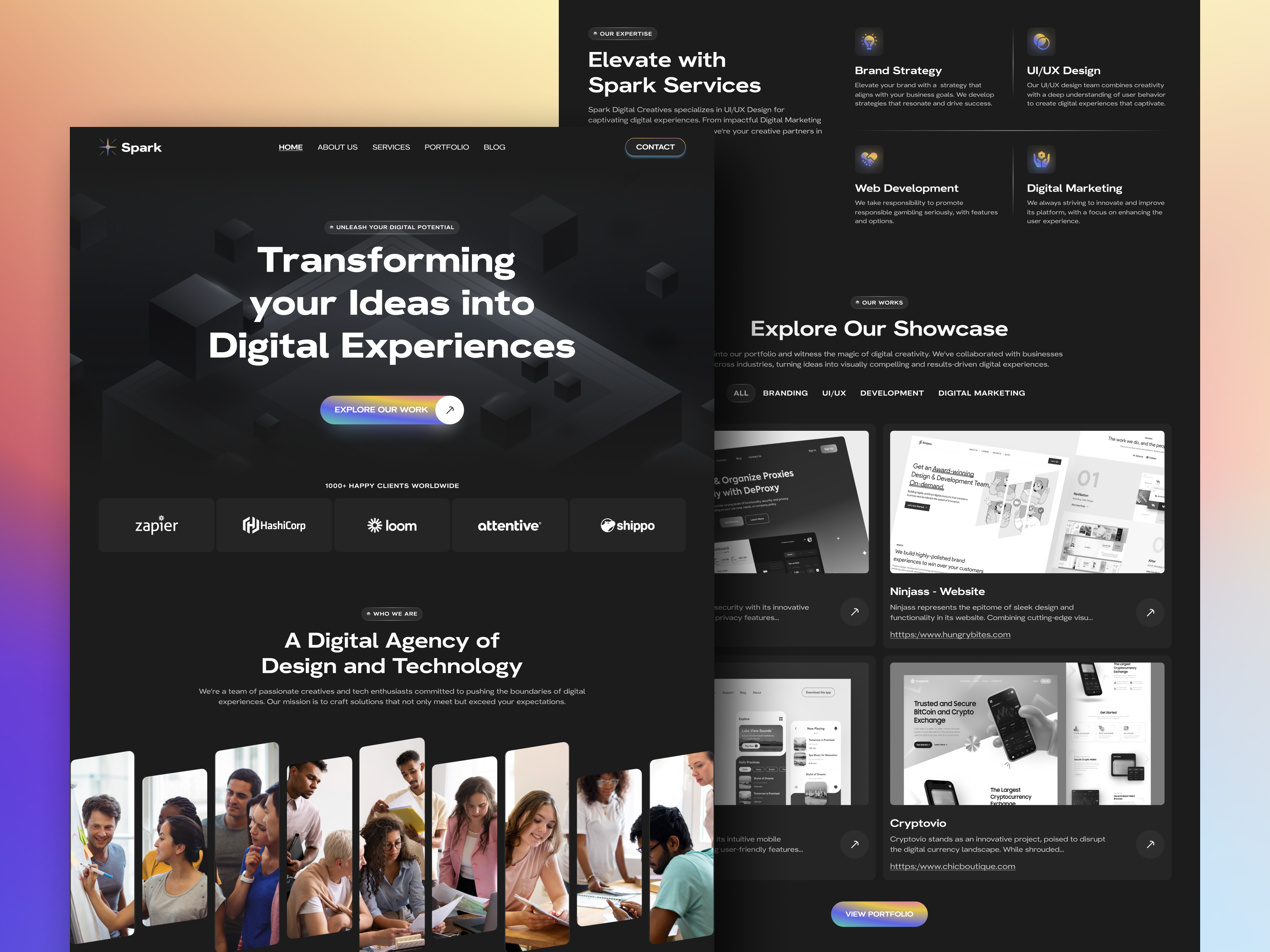 Example of Modern Saas Homepage And Landing Page UI