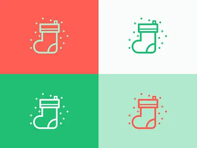 Hang A Stocking christmas color palette design flat graphic design holidays illustration minimal presents sketch snow stocking winter