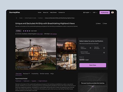 JourneyWise - Travel Web App adventures apartament app booking dates design home hotel journey map mobile product productdesign rental travel ui user ux webapp webdesign
