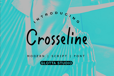 Crosseline typography brush design font graphic design typography