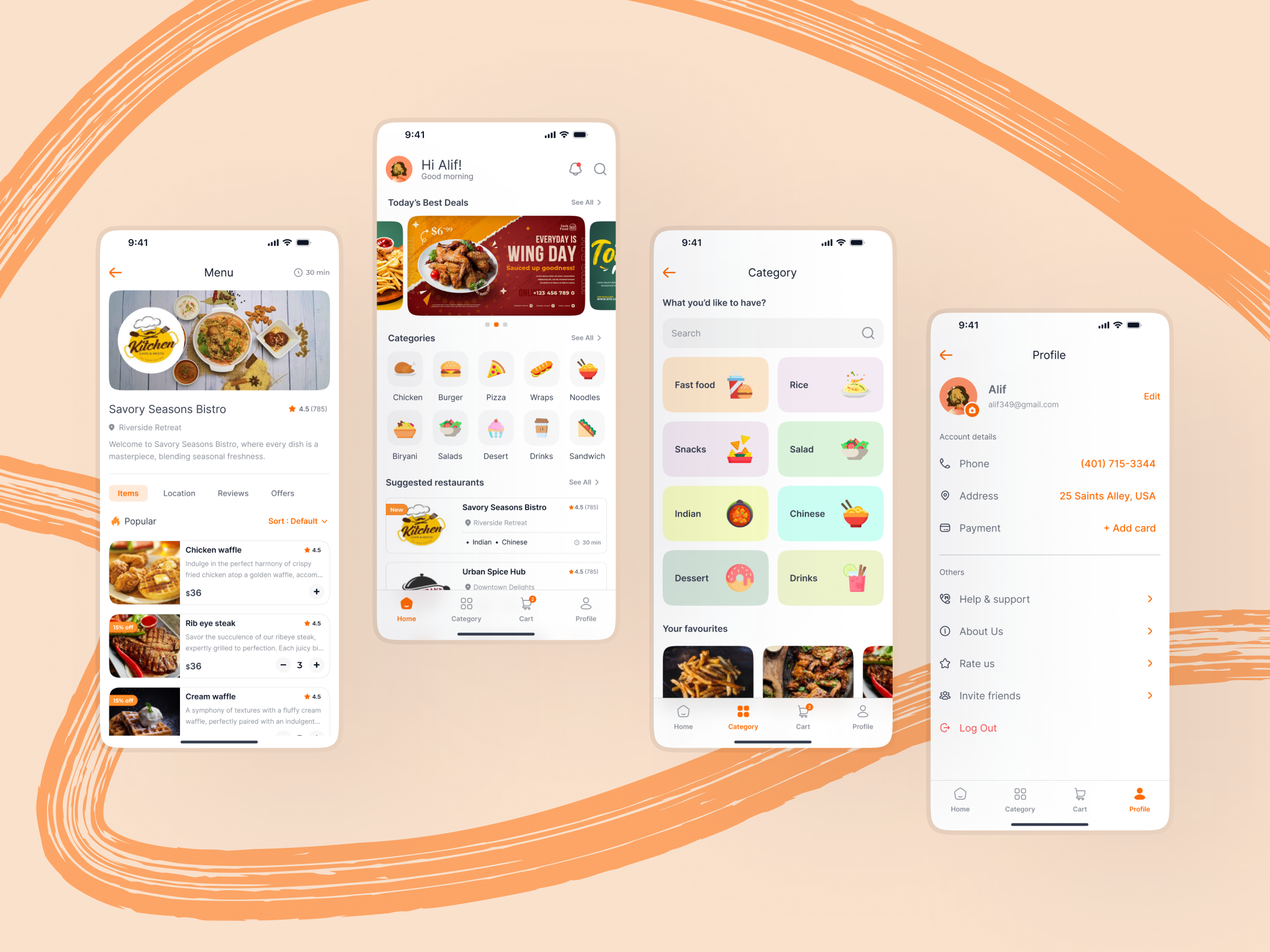 Food Delivery App - GrubHub app best best ui delivery design ecommerce food food delivery online restaurant top app ui trend trendy ui ui design ui trend ux ux design