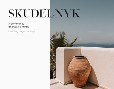 Landing page concept | SKUDELNYK desing figma landing landing page we site web web design webflow