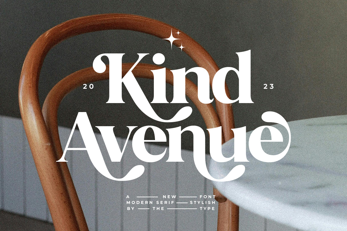 Kind Avenue - Stylish Retro Font by The_Type on Dribbble