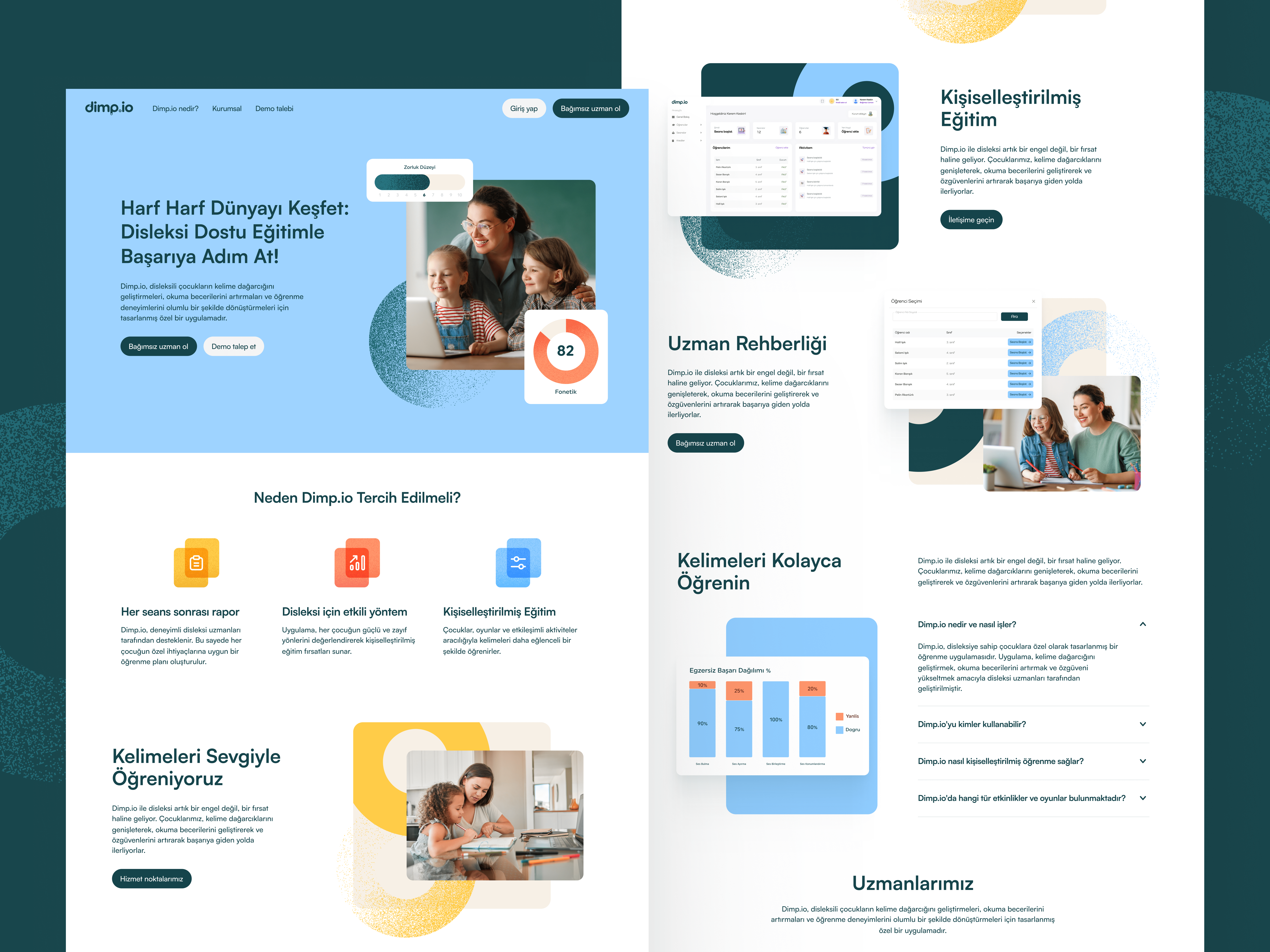 Dimp.io landing page design | UX & UI app branding home homepage landing page landingpage learning product design site uidesign uiux user experience userinterface uxdesign uxui visual identity web web app webdesign website
