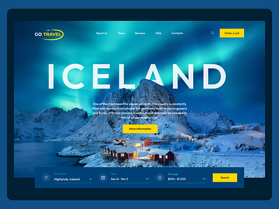 Travel agency - Go Travel design figma landing page ui ux web webdesign