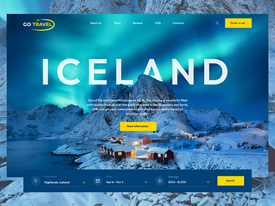 Travel agency - Go Travel design figma landing page ui ux web webdesign