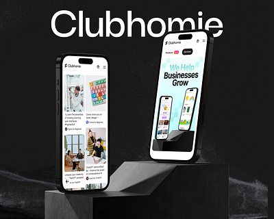 Clubhomie - UX UI Web, App Design Learning Platform app design branding ui ux design website design