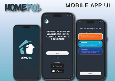 Homeful Mobile app UI mobile app design ui design ux design