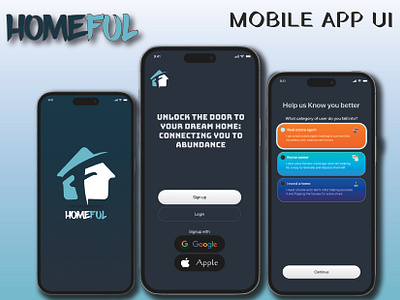 Homeful Mobile app UI mobile app design ui design ux design