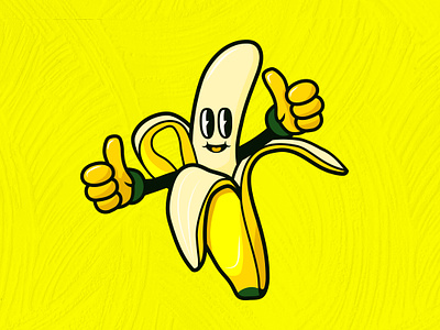 Banana Snack Logo, Nyam Nyam banana banana flat banana illustration banana logo banana mascot banana snack logo branding character banana cidcudgraphic company logo design freelance logo designers graphic design logo logo pisang logo service pisang logo snack logo