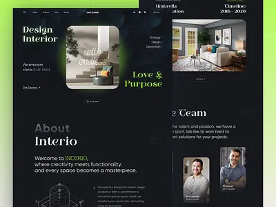 Interior Website Landing Page clean ui dark furniture design home architect homedecore interior interior design landing page living room minimal real estate responsive design ui uidesign uitrends ux uxdesign visual design web design website design