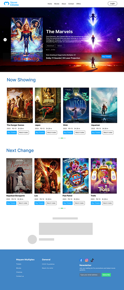 Mayam Cinemas | Revolutionary movie experience design figma ui webdesign