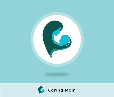Logo Mobile App - Caring Mom app baby baby care care design graphic design health illustration logo logo design mobile app mom mother mothers care