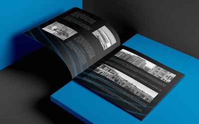 Bukhar Engineering 50th Anniversary Catalogue 50th anniversary blue and black branding catalogue engineering graphic design logo magazine mockup print