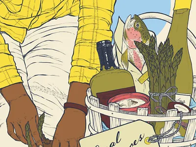 Edible Blue Ridge Editorial Cover & Portraits cover design editorial illustration illustration portrait