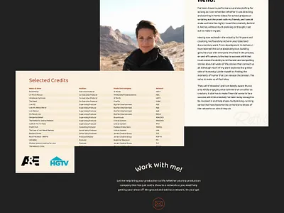 TV Producer Website Design freelance landing page portfolio producer tv producer ui design ux design web web design website website design