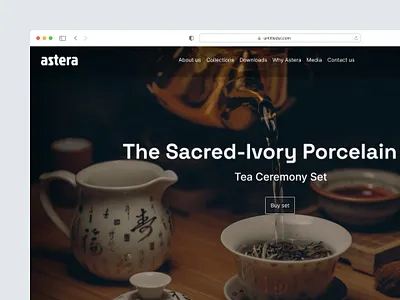 Porcelain Landing Page ceramic design dish landing page minimalism porcelain shopify ui uiux