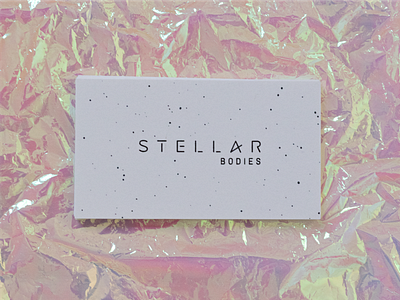 Stellar Bodies — Business Cards art direction brand branding business card design graphic design holographic iridescent layout logo logo design minimal modern typography