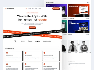 IDV Tech - Software House Landing Page agency corporate website design digital digital agency figma idv technologies landing page landing page design minimalist software agency software company software house studio studio design technologies ui uidesign uiux agency web design