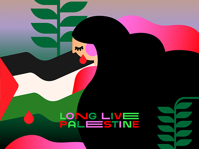 Long Live design flag freedom illustration indigenous liberation longlive middleeast vector