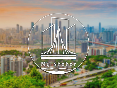 Logo Design - My Shohor city design dhaka figma graphic design logo my city national monument shohor