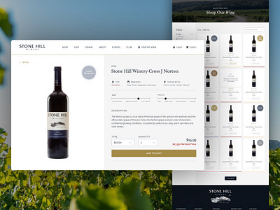 Wine product listing ecommerce kansas city kcmo product listing product page ui design ux design web design wine product wine website winery website