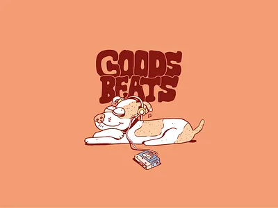 Goods Beats dog illustration k7 music supremeninja