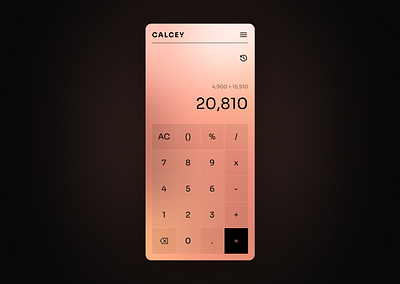 Daily UI #4 | Calculator calcey calculation calculator daily ui day 4 design ui user interface user interface design ux uxui web