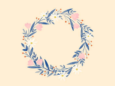Spring Wreath design floral wreath