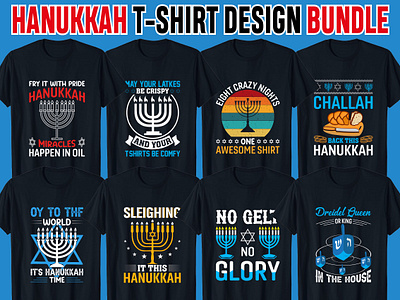 HANUKKAH T-SHIRT DESIGN BUNDLE bharat chanukkah festivaloflights hanukkah hanukkahcard hanukkahgelt hanukkahgifts hanuman happyholidays holidays jerusalem jewishholidays kwanzaa taypography torah