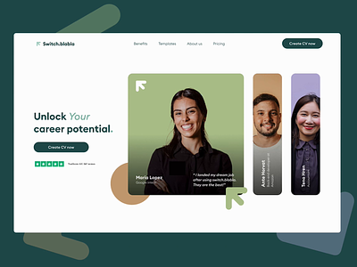 Landing page animation animation design figma green green color hover hover animation interaction landing landing page orange purple responsive ui uidesign ux whitespace