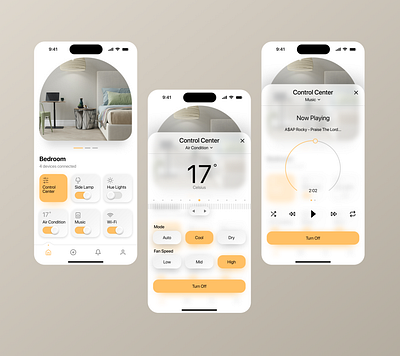 Smart Home App UI Design Concept app app design concept design design designer figma product design smart home ui ui design uiux uiuxdesign