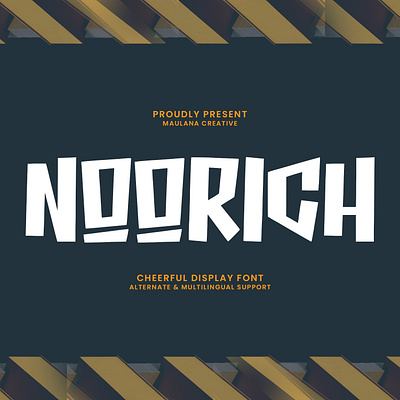 Noorich Cheerful Display Font animation branding font fonts graphic design logo nostalgic