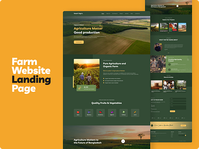 Smart Agro- An Organic Food, Agriculture & Farm Services Website agriculture agro concept design design farm services website farming website farming website design landing page organic food smart agro ui ui design web design website