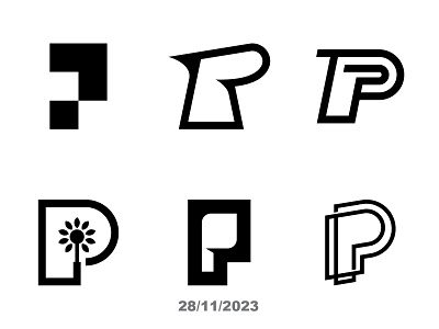 p logo design branding design graphic design letter logo typo typography vector