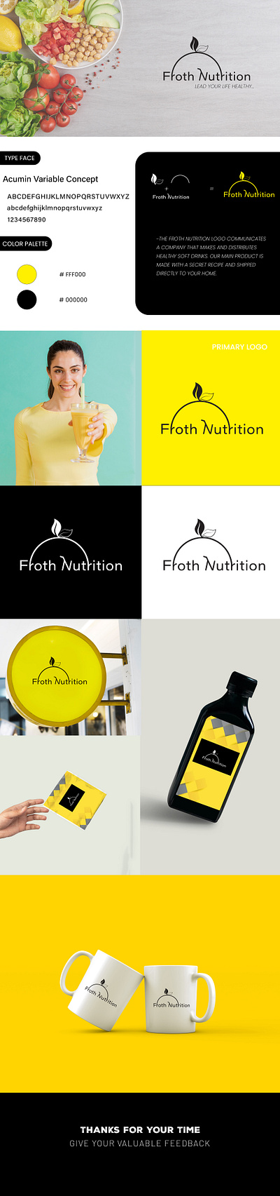 Froth Nutrition adobe illustrator graphic design logo nutrition photoshop ui