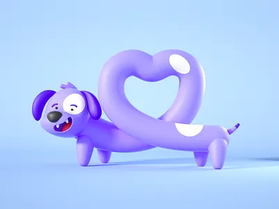 3D Characters for BBTV 3d 3d illustration 3d modeling character design cinema 4d dachshund dog octane render