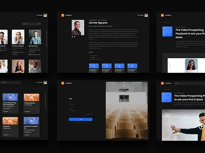 Uhubs Sales Academy dark dashboard product product design ui