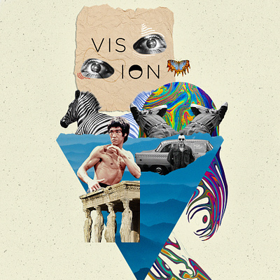 Vision Digital Collage bruce lee digital collage graphic design poster print visual art