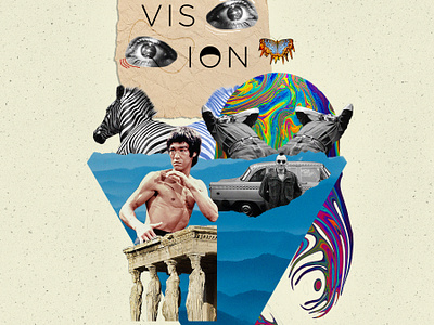 Vision Digital Collage bruce lee digital collage graphic design poster print visual art