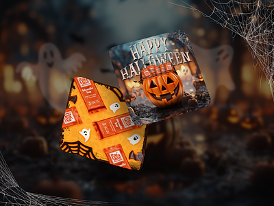 Chocolate Bar Halloween Social Designs coco snack social media design spooky