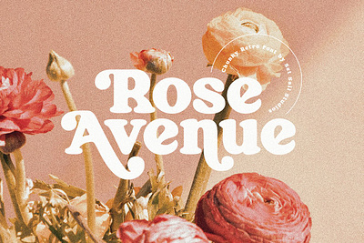 Rose Avenue Font chunk chunky curved curvy fat flourishes funky retro round rounded smooth soft
