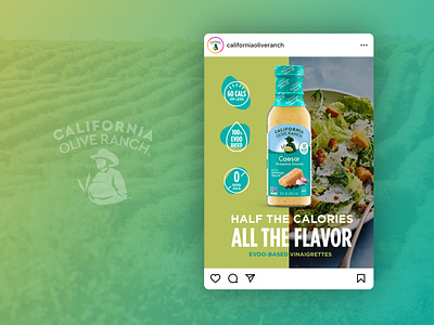 Salad Dressing Social Media Card Design caesar food social media design
