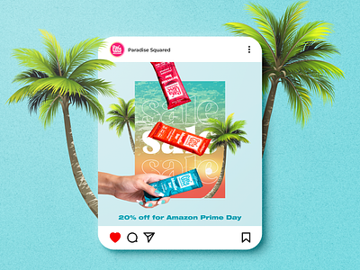 Prime Day Brownie Bar Social Post amazon graphic design snack social media design