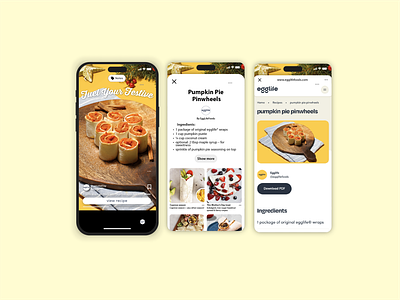 Pumpkin Pie Recipe Story Design cook desert food graphic design social media design